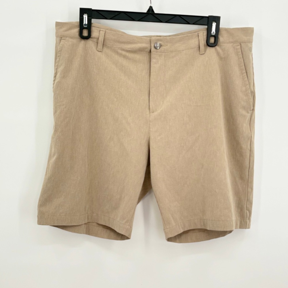 Adidas Mens Tan Golf‎ Shorts Textured Performance Activewear Size 40 HG8845